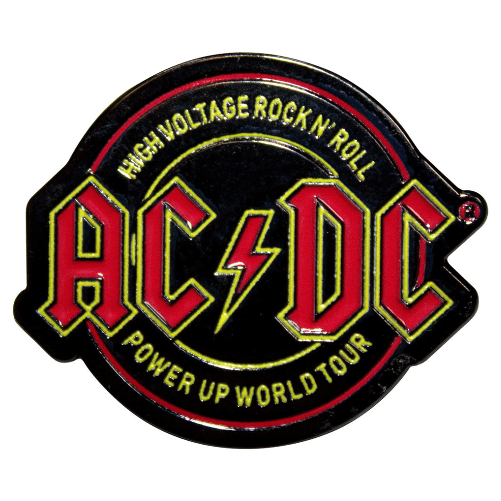 AC/DC Pin Anstecker · High Voltage Rock n Roll PWR-UP Tour · Band Merch