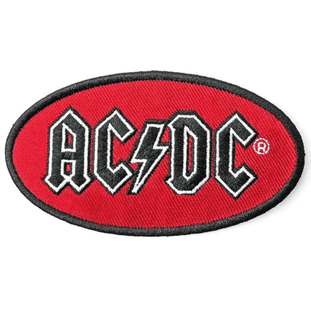 AC/DC Patch · Logo Oval Red Black - Totenkopf.com
