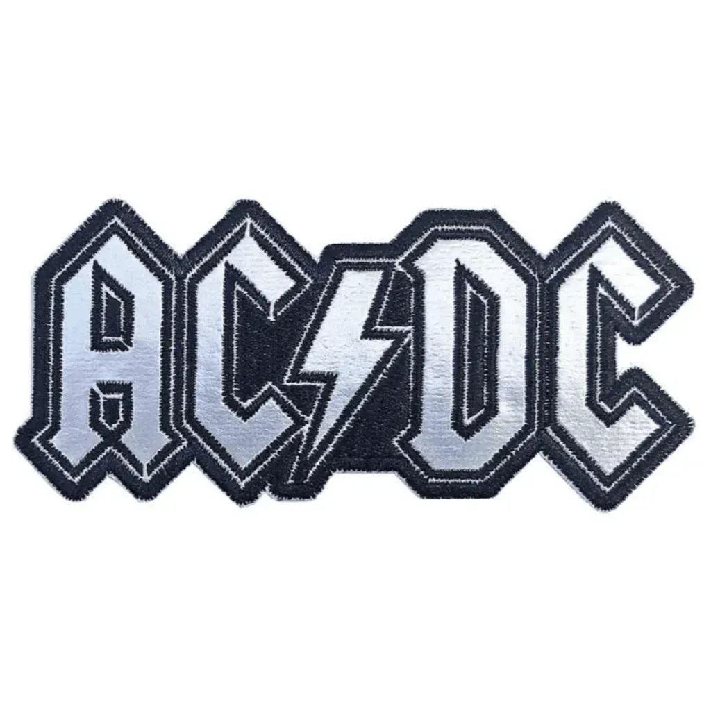 AC-DC-Aufnaeher-Patch-logo-silber-cut-out - Totenkopf.com