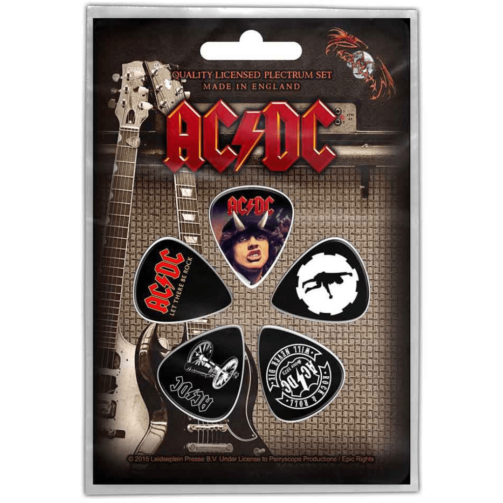 AC/DC Gitarren Plektren · Highway, For Those, Let There · Band Merch