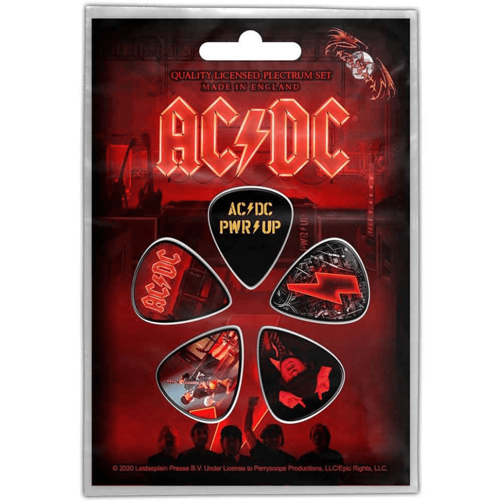 AC/DC Gitarren Plektren · (Power) PWR UP · Band Merch