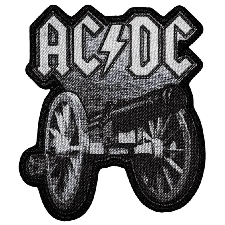 AC/DC Patch · Canon Black For Those About To Rock (8cm x 8cm) - Totenkopf.com
