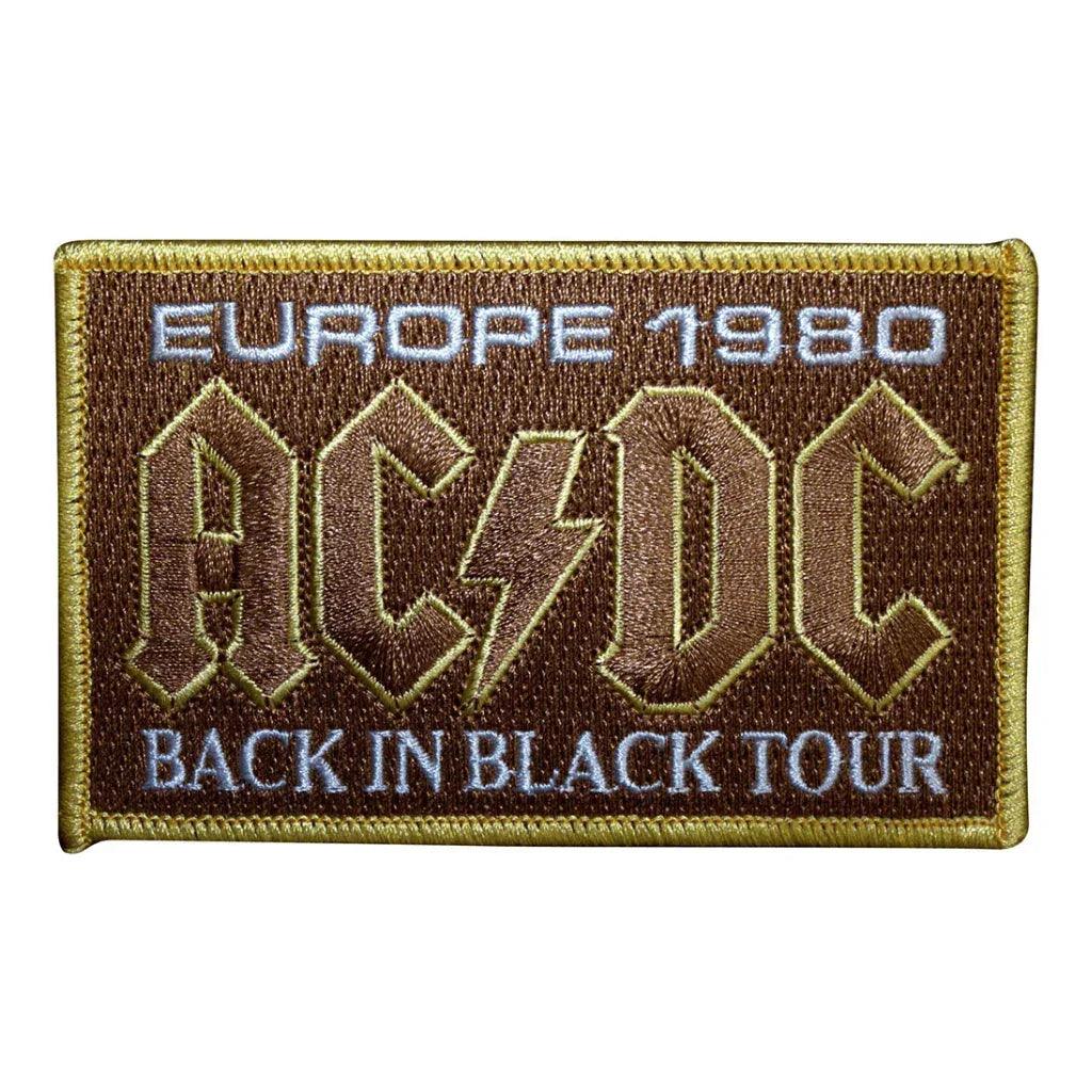 AC/DC Patch · Back In Black Tour 1980 (10cm x 6cm) - Totenkopf.com