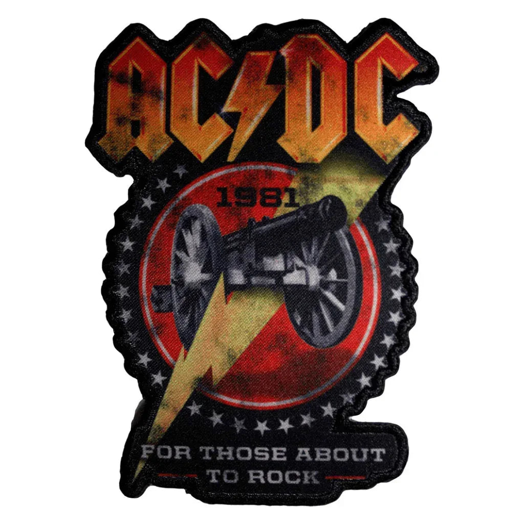 AC/DC Patch · For Those About To Rock Tour 1981 Cut Out (8cm x 10cm) - Totenkopf.com