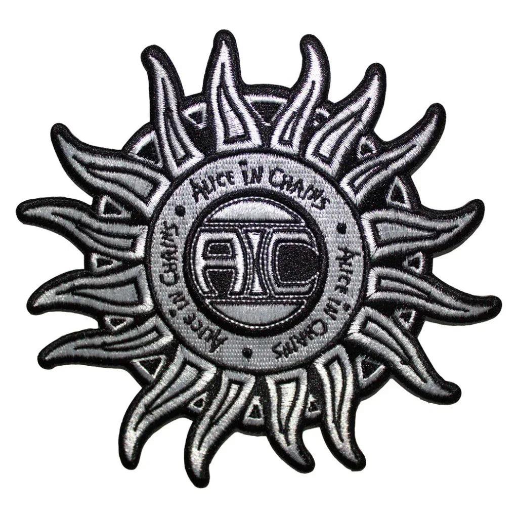 Alice-In-Chains-Patch-Sun-Logo-Black-and-White - Totenkopf.com