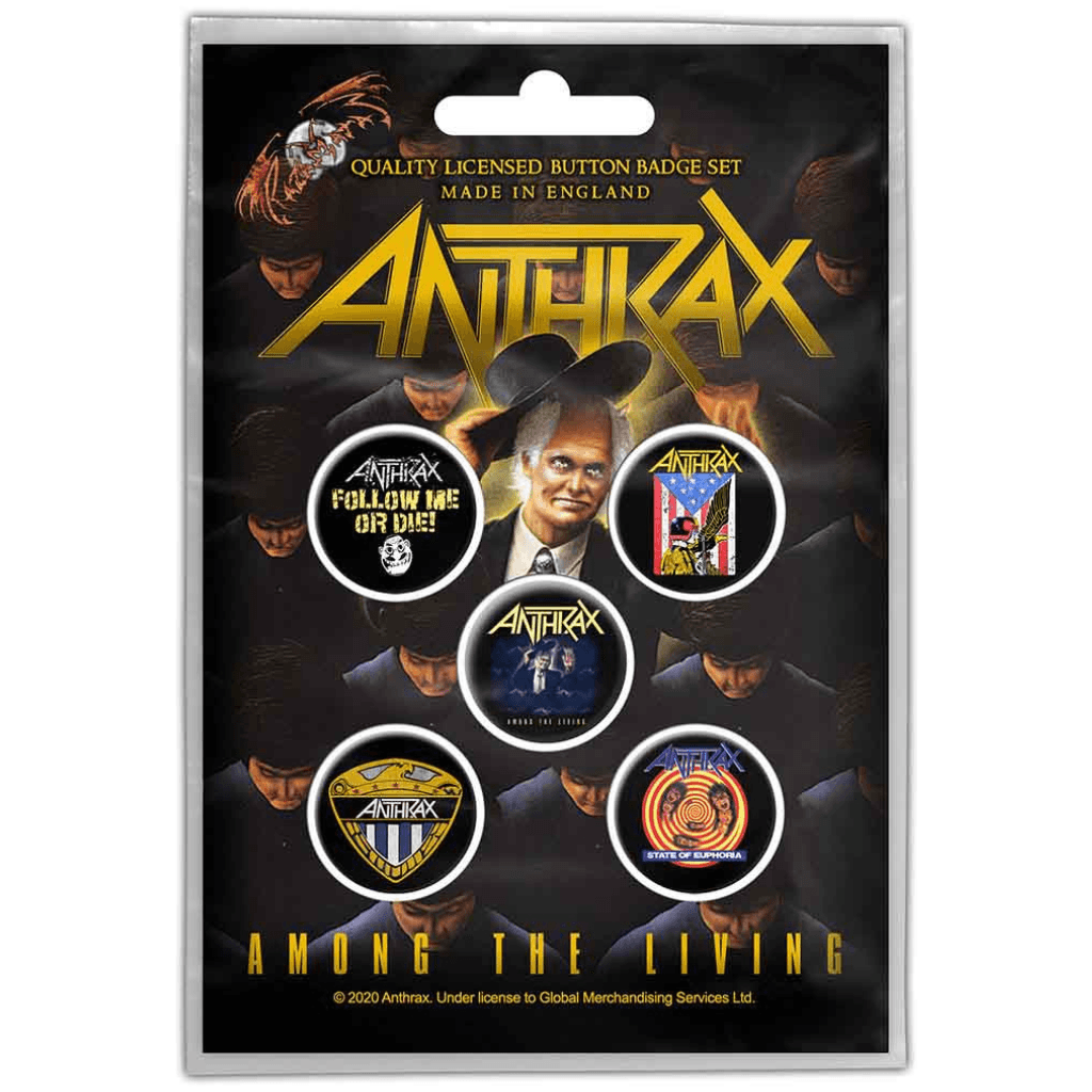 Anthrax Button · Among the Living · Band Merch