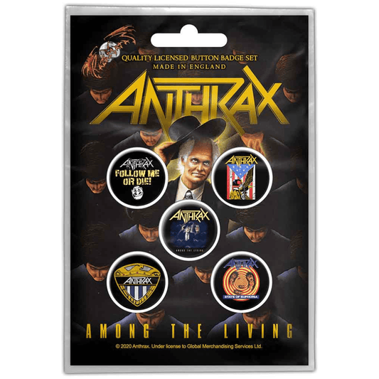 Anthrax Button · Among the Living · Band Merch