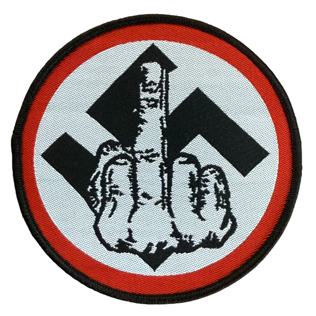 Anti Nazi Patch · Anti-Nazi Mittelfinger