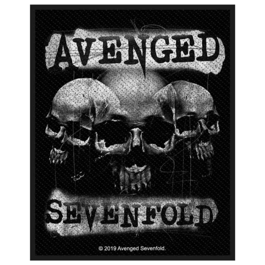 Avenged-Sevenfold-Aufnaeher-Patch-3-Skulls - Totenkopf.com