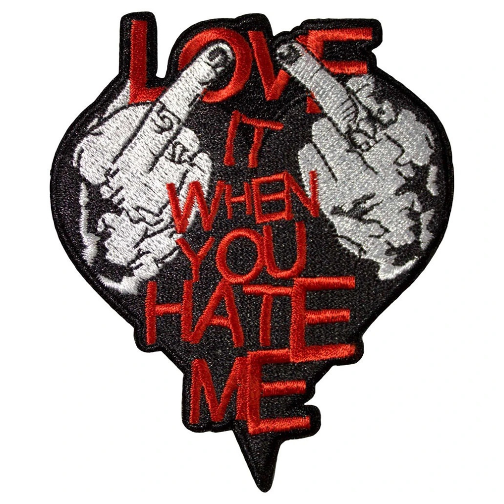 Avril Lavigne Patch · Love It When You Hate Me (7cm x 9cm)