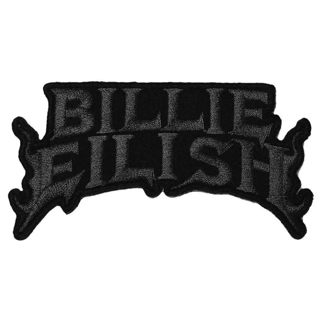 Billie-Eilish-Patch-Text-Logo-Black - Totenkopf.com