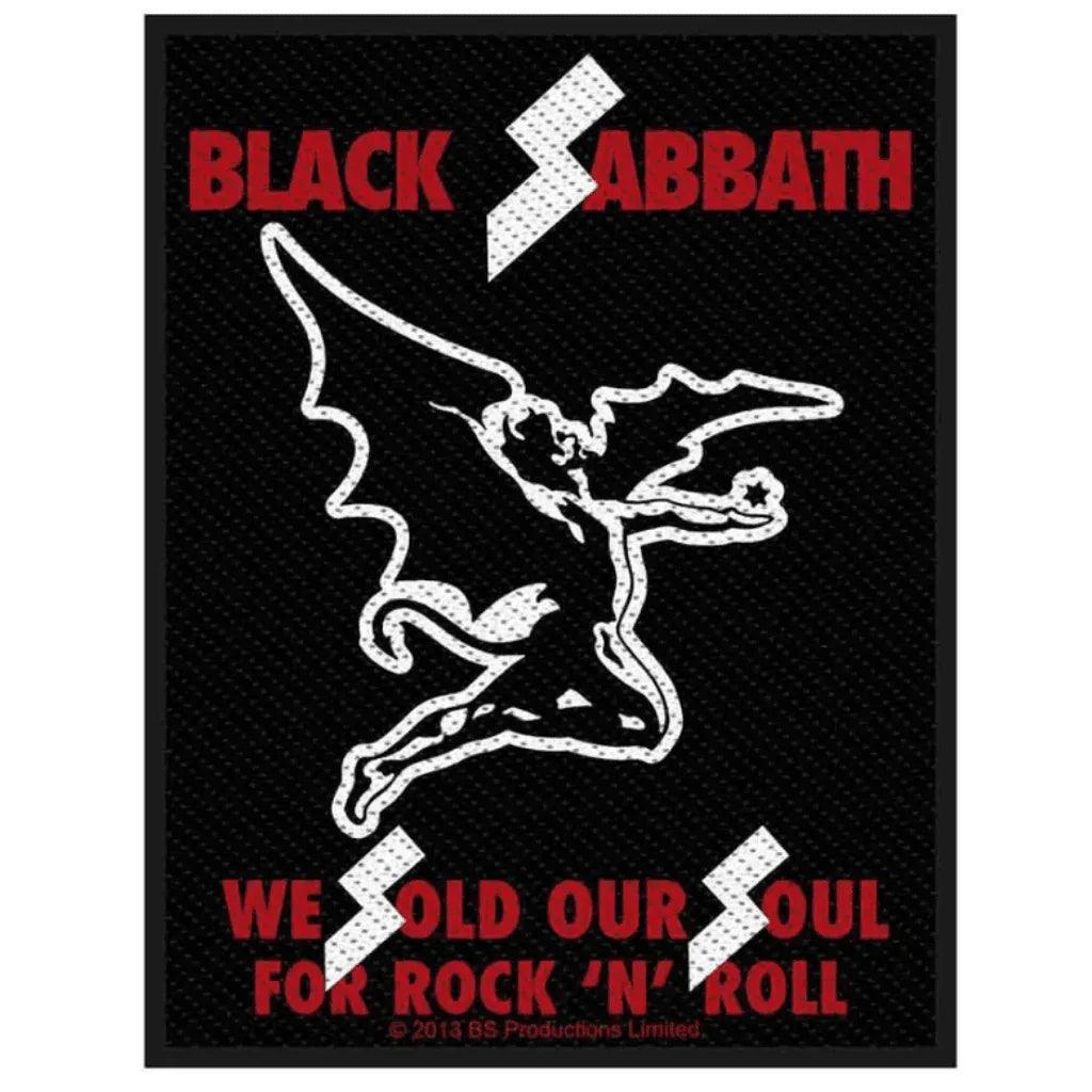 Black Sabbath Patch · We Sold Our Souls For Rockn Roll (7cm x 10cm) - Totenkopf.com