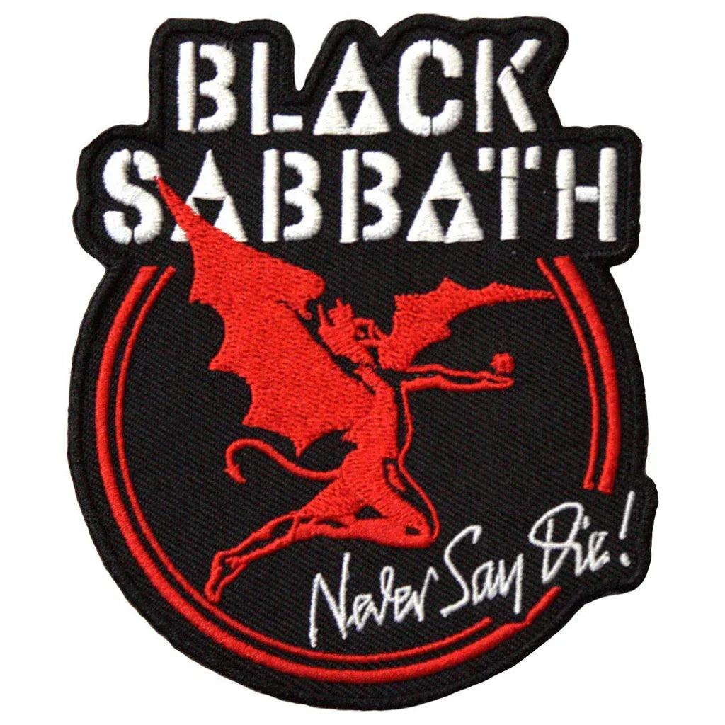 Black-Sabbath-Patch-Aufnaeher-Archangel-Never-Say-Die - Totenkopf.com