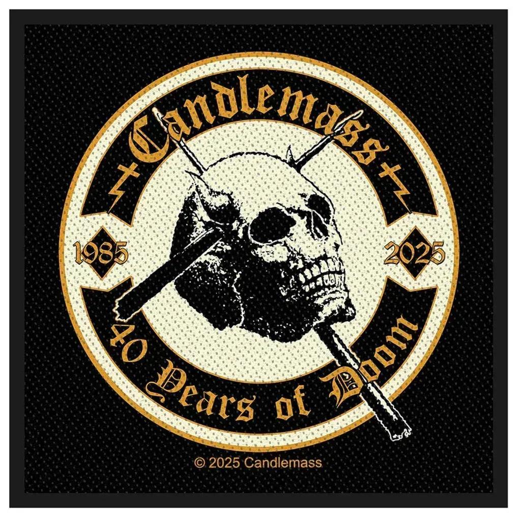 Candlemass Patch · 40 Years Of Doom (10cm x 10cm) - Totenkopf.com