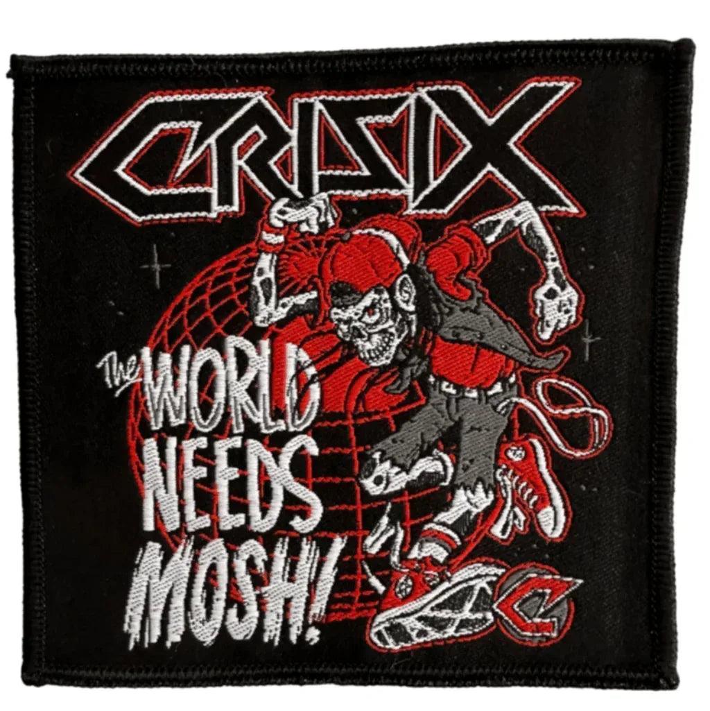 Crisix Patch · The World Needs Mosh Skater (10cm x 10cm) - Totenkopf.com