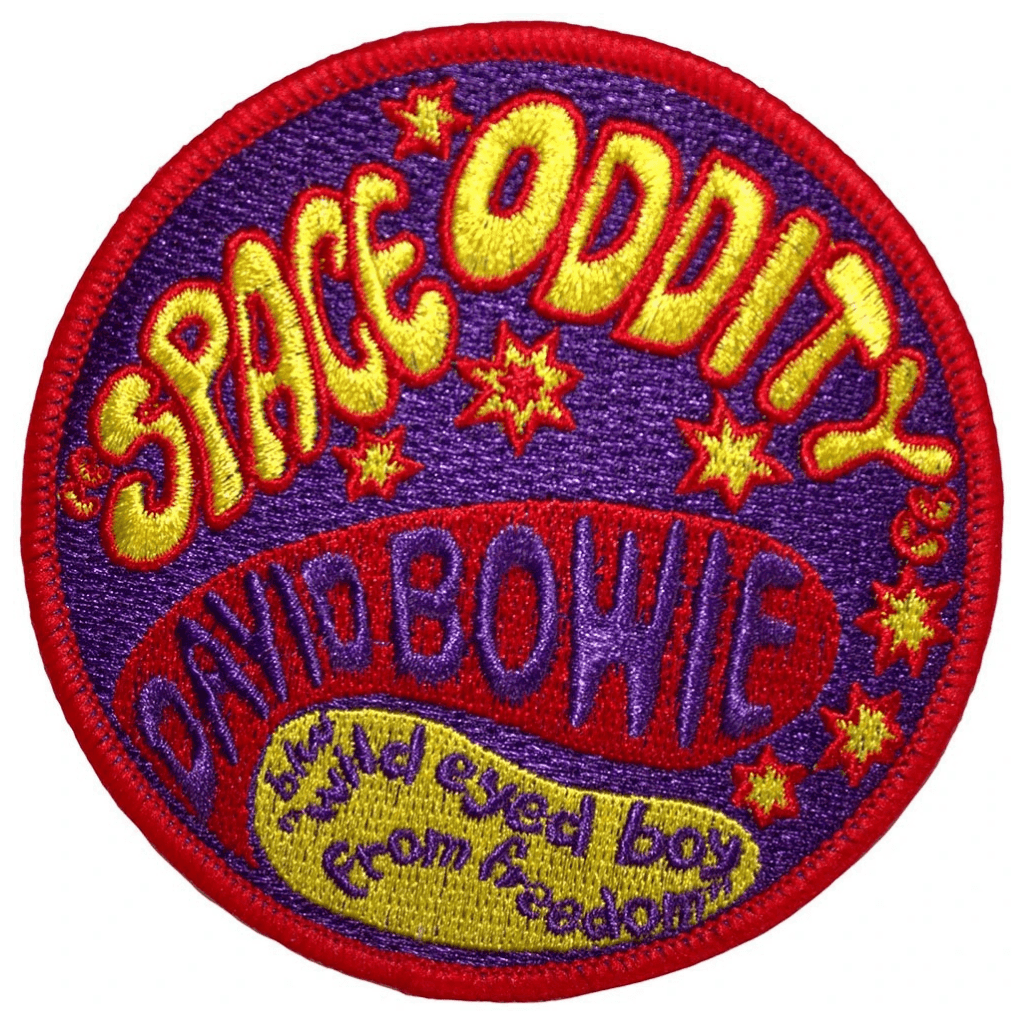 David Bowie Patch Rund · Space Oddity (Ø 9cm)
