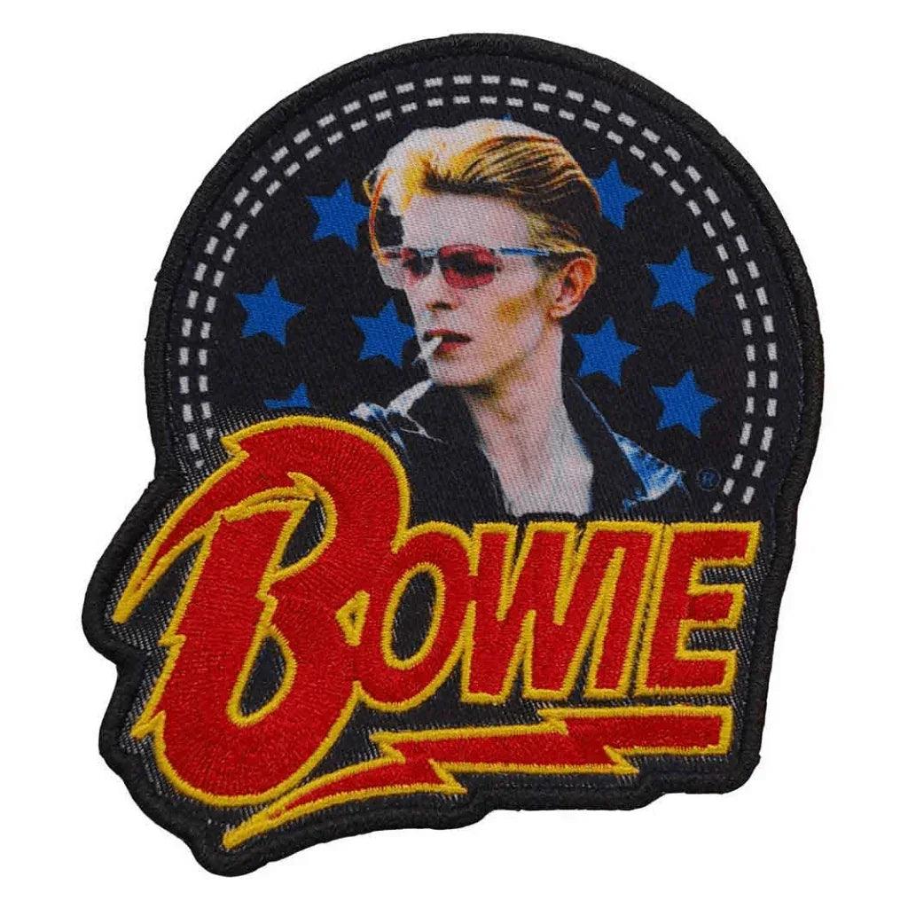David-Bowie-Patch-Smoking-Woven-logo - Totenkopf.com