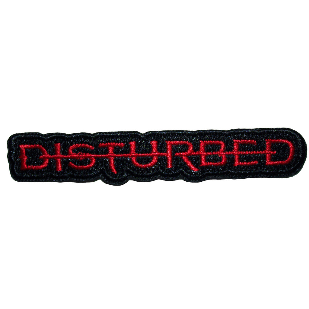 Disturbed Patch · Strike Through Logo