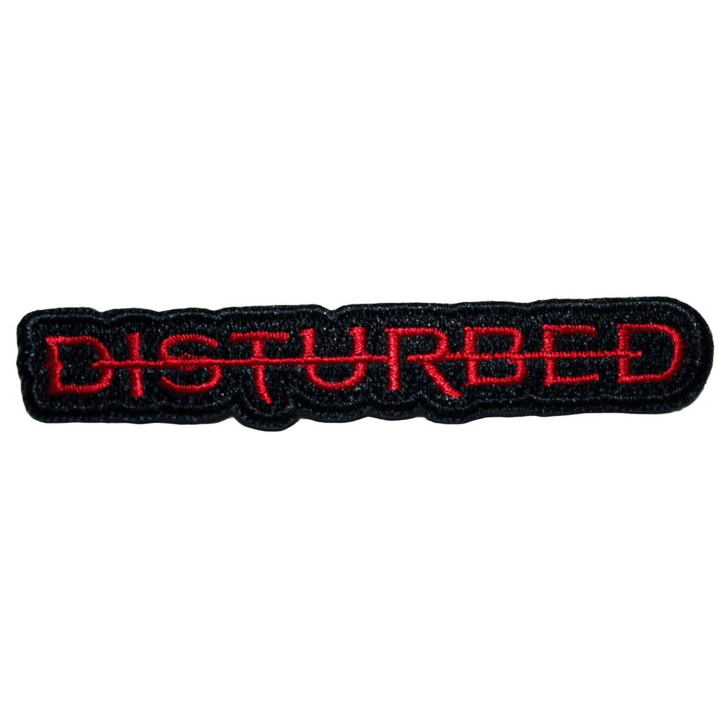 Disturbed Patch · Strike Through Logo