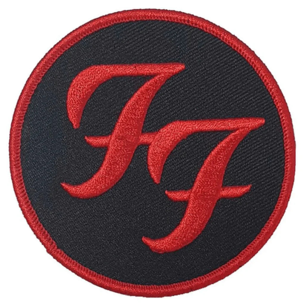 Foo Fighters Patch Rund · Logo Black Red (Ø 8cm) - Totenkopf.com