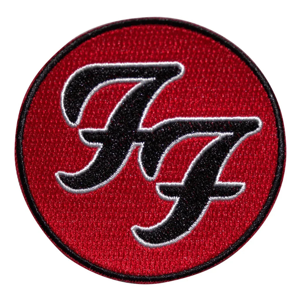 Foo Fighters Patch Rund · Logo Red Black (Ø 8cm) - Totenkopf.com