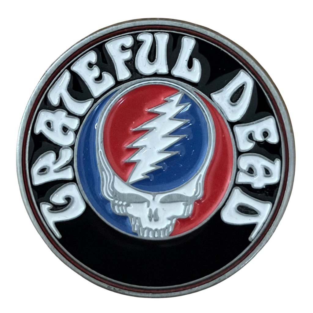 Grateful Dead Anstecker Pin Rund · Steal Your Face Skull (Ø 3cm)
