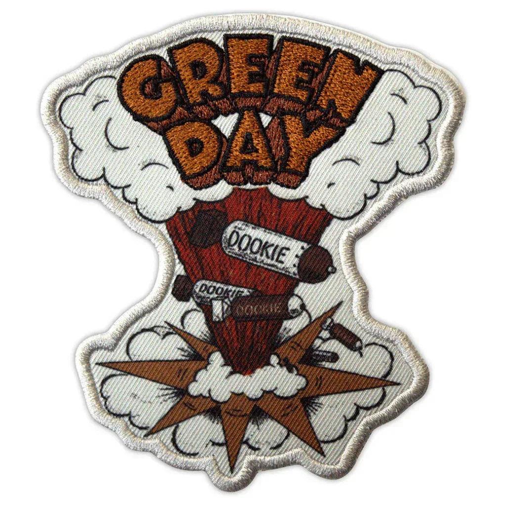 Green-Day-Patch-Aufnaeher-Dookie-Bombs - Totenkopf.com