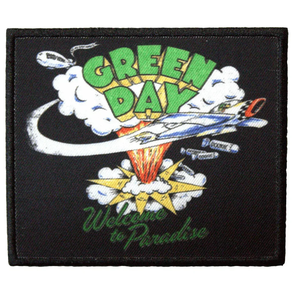 Green Day Patch · Welcome To Paradise (8cm x 10cm) - Totenkopf.com
