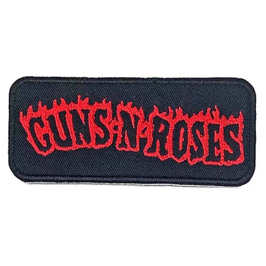 Guns N' Roses Patch · Flames Fire Logo (9cm x 4cm) - Totenkopf.com