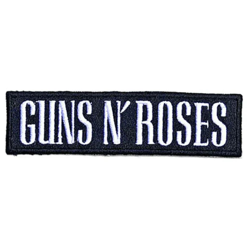 Guns-Roses-Aufnaeher-Patch-Logo-Schwarz-Weiss - Totenkopf.com