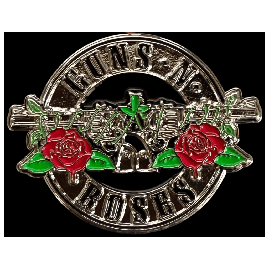 Guns N' Roses Anstecker · Silver Circle Logo · Band Merch