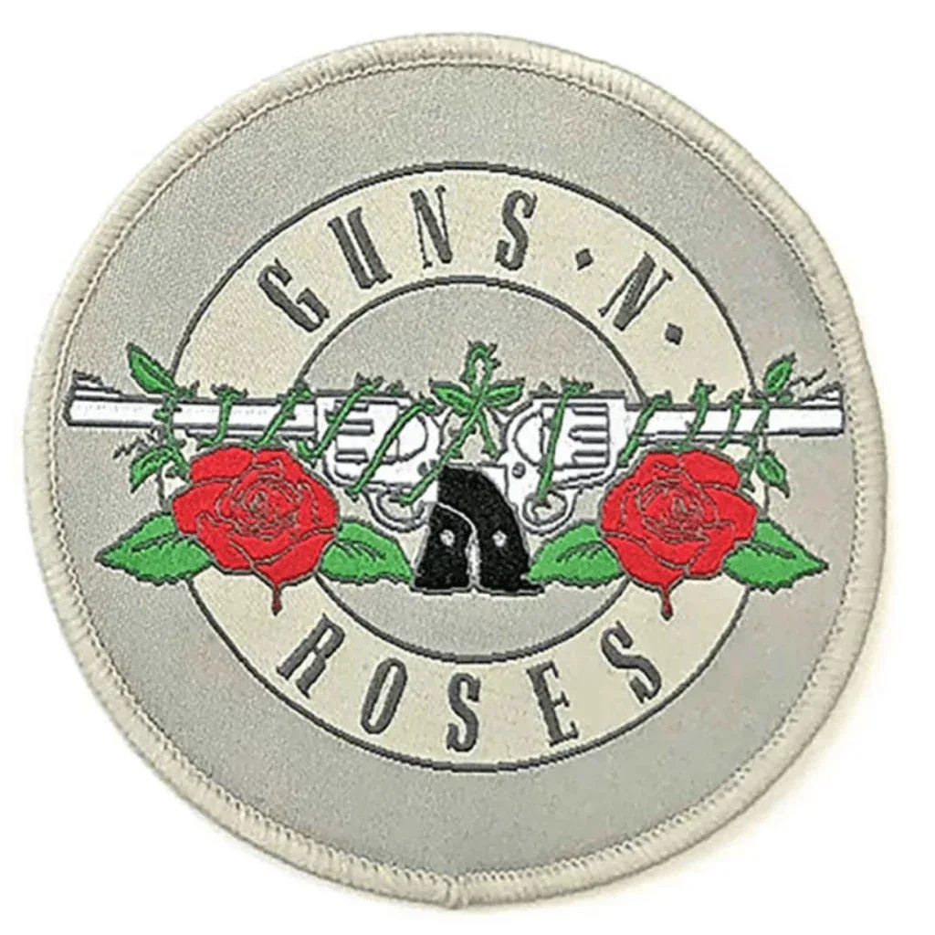 Guns N' Roses Patch Rund · Silver Logo (Ø 7cm) - Totenkopf.com