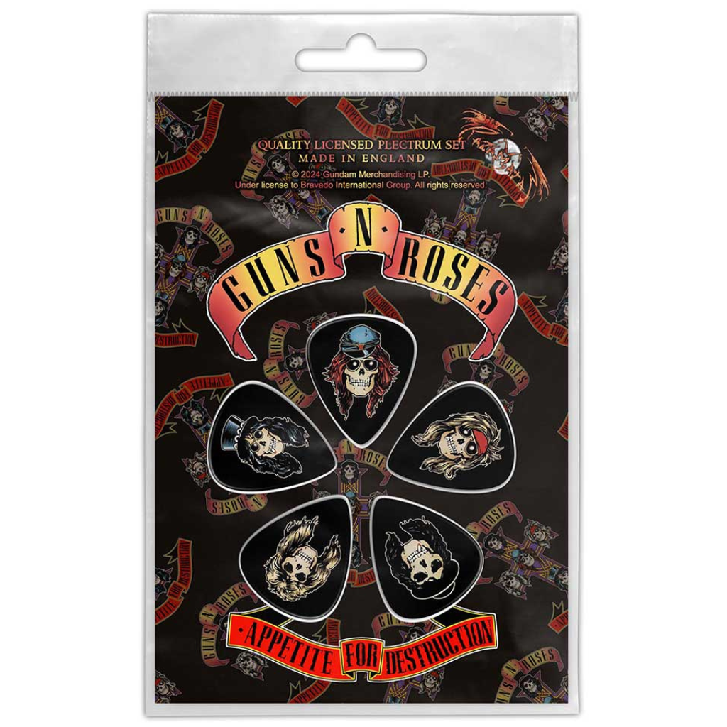 Guns N' Roses Gitarren Plektren · Appetite For Destruction · Band Merch