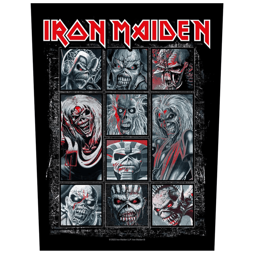Iron Maiden Backpatch · 10 Eddie Faces