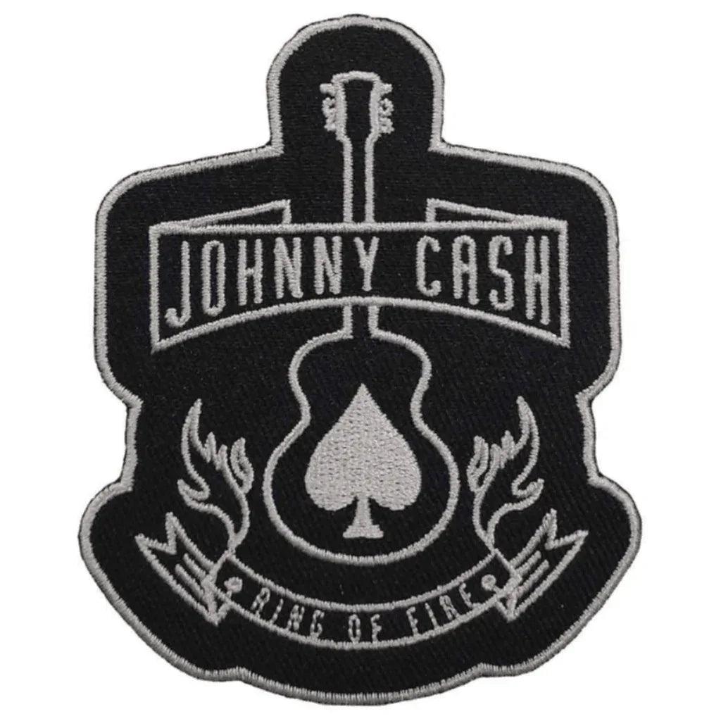 Johnny-Cash-Patch-Aufnaeher-Guitar-Ring-of-Fire - Totenkopf.com