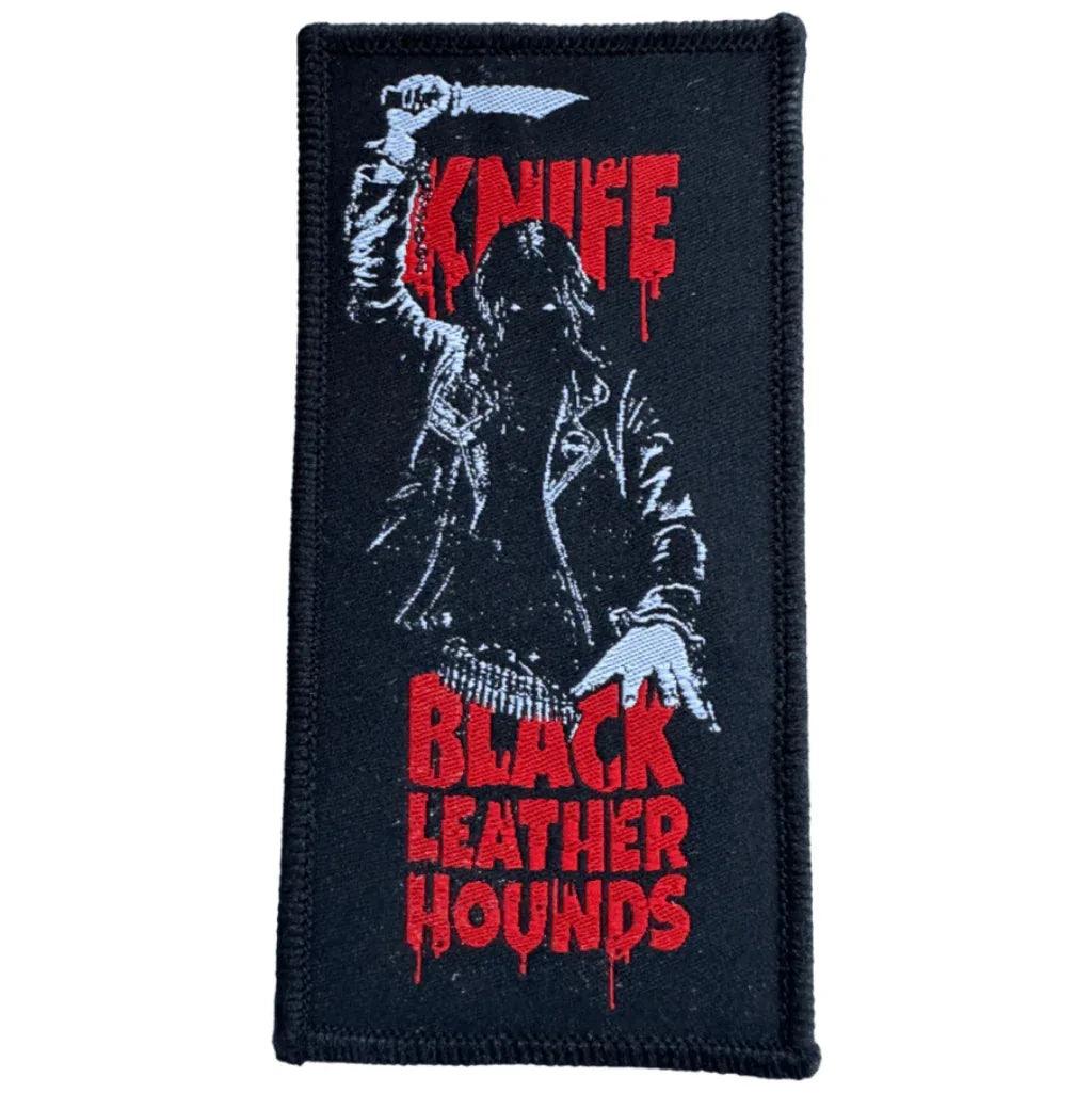Knife Patch · Black Leather Hounds (6cm x 12cm) - Totenkopf.com