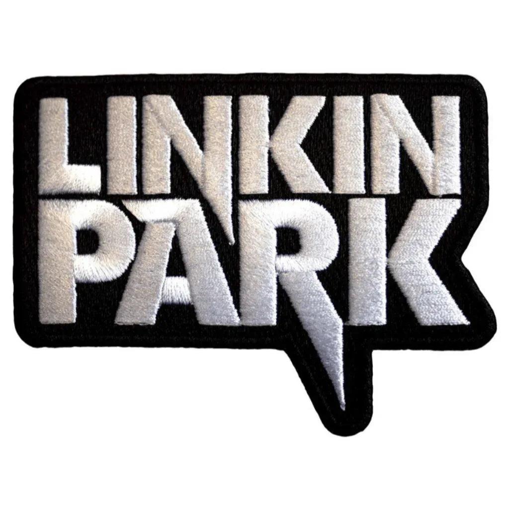 Likin-Park-Patch-Aufnaeher-Logo-Black-Silver - Totenkopf.com