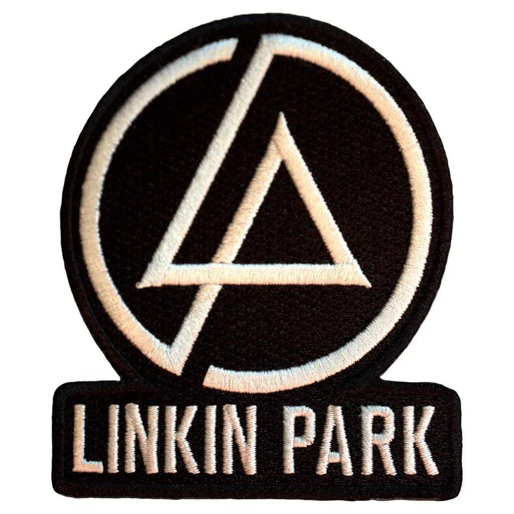 Linkin-Park-Patch-Aufnaeher-Concentric-Text-Black-White - Totenkopf.com