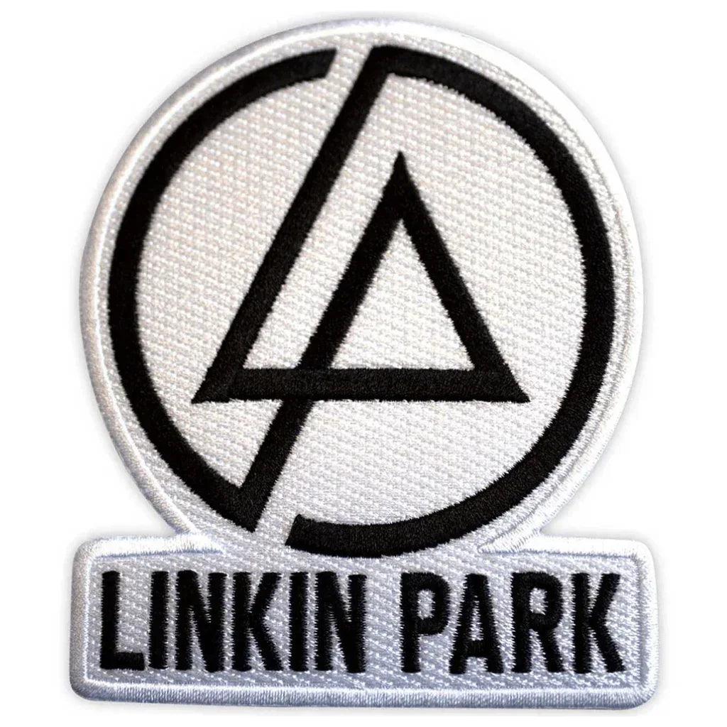 Linkin-Park-Patch-Aufnaeher-Concentric-Text-White-Black - Totenkopf.com