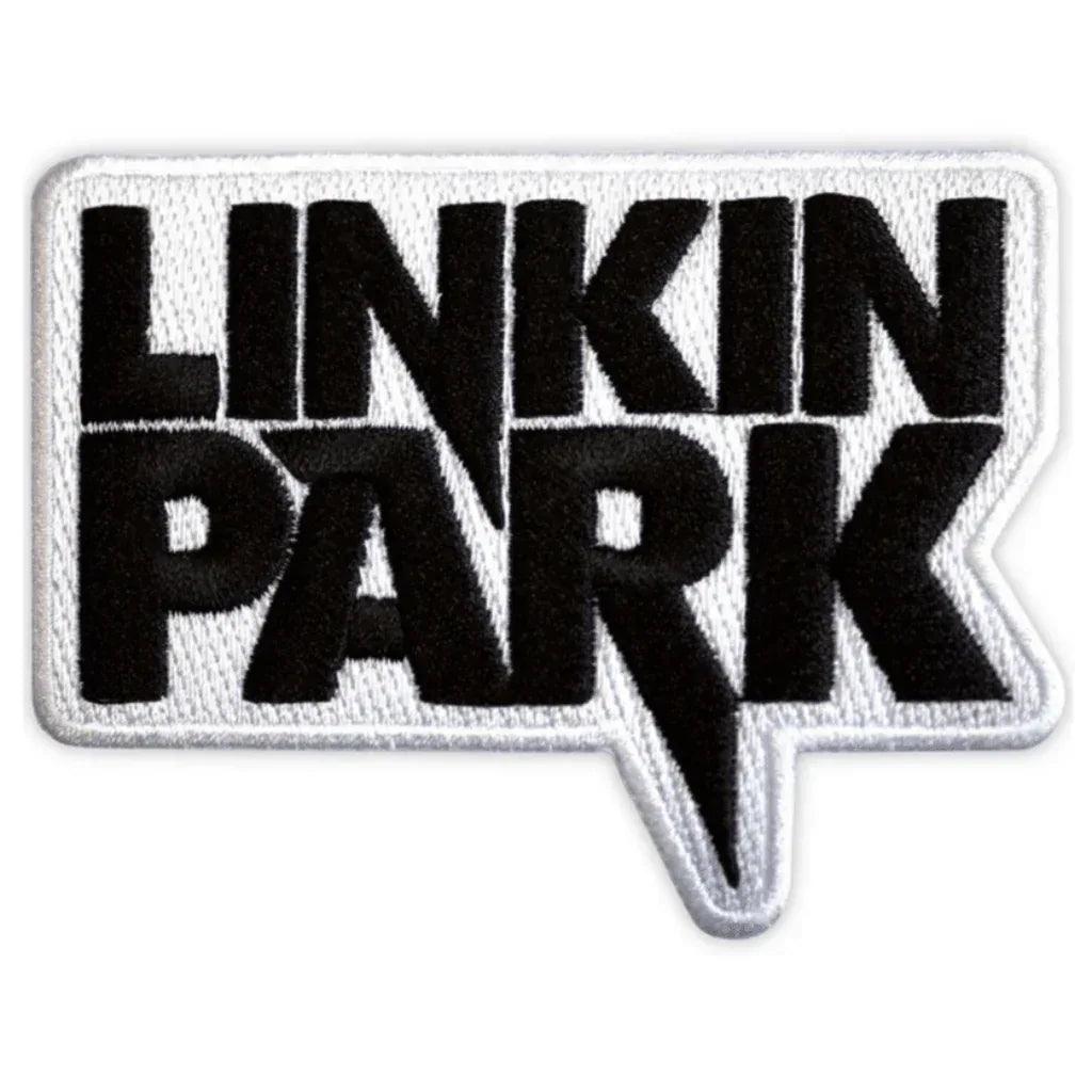 Linkin-Park-Patch-Aufnaeher-Logo-White-Black - Totenkopf.com