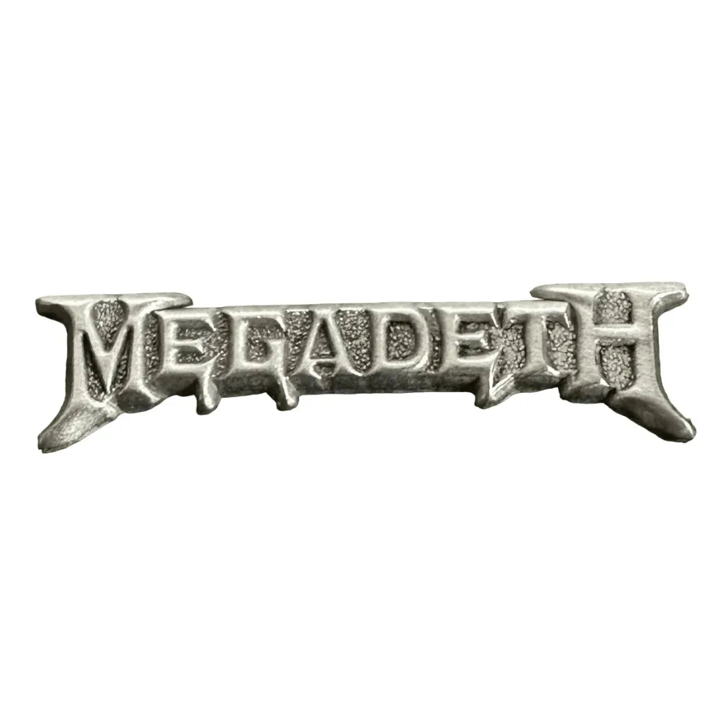 Megadeth Kleiner Anstecker Pin · Chrome Logo (3cm x 1cm) - Totenkopf.com