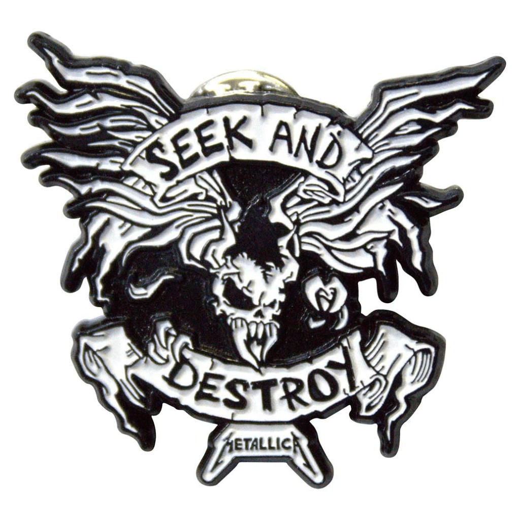 Metallica Anstecker · Seek & Destroy · Band Merch