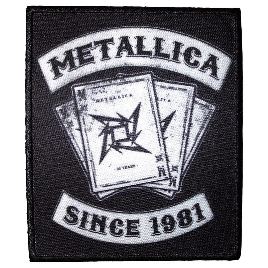 Metallica-Patch-Aufnaeher-30th-Anniversary-Playing-Card - Totenkopf.com