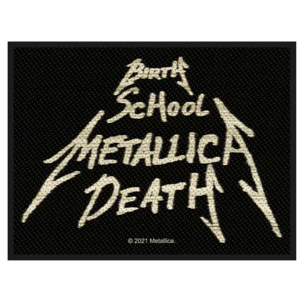 Metallica-Patch-Aufnaeher-Birth-School-Death - Totenkopf.com