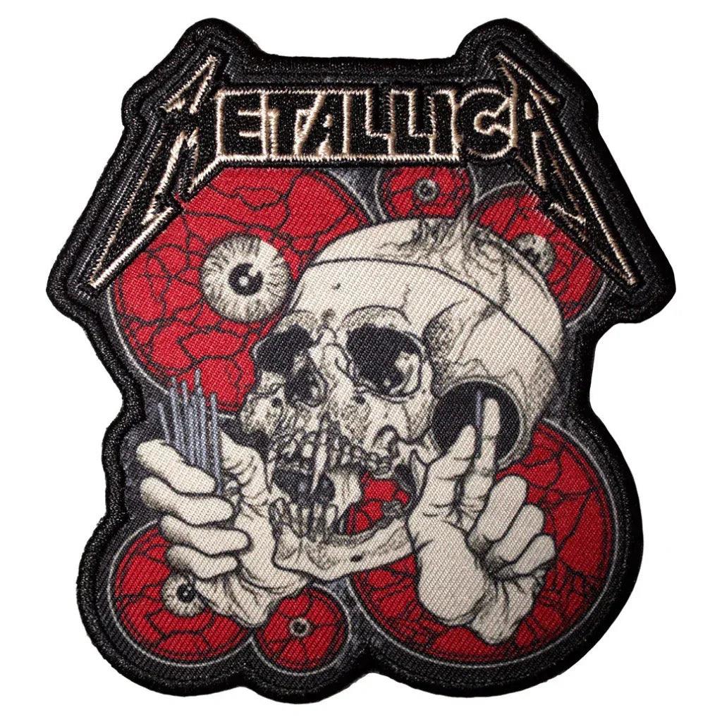 Metallica-Patch-Aufnaeher-The-Shortest-Straw-Red-Eyes - Totenkopf.com