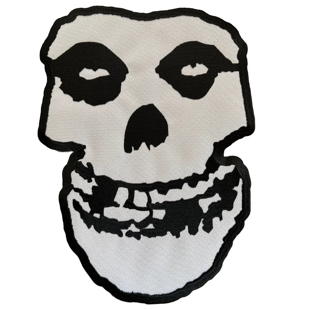Misfits Backpatch Rückenaufnäher · White Skull Cut Out (22cm x 29cm) - Totenkopf.com