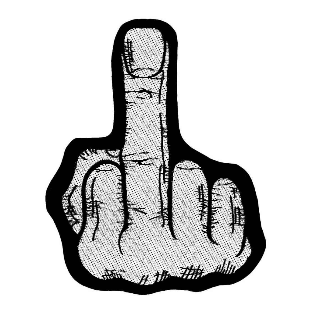 Mittelfinger Patch · Stinkefinger Fuck · Rock Punk Metal Merch