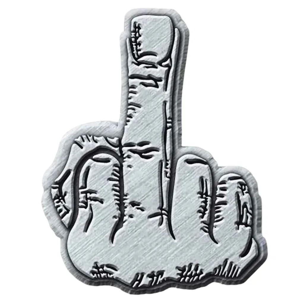 Mittelfinger-Pin-Anstecker - Totenkopf.com