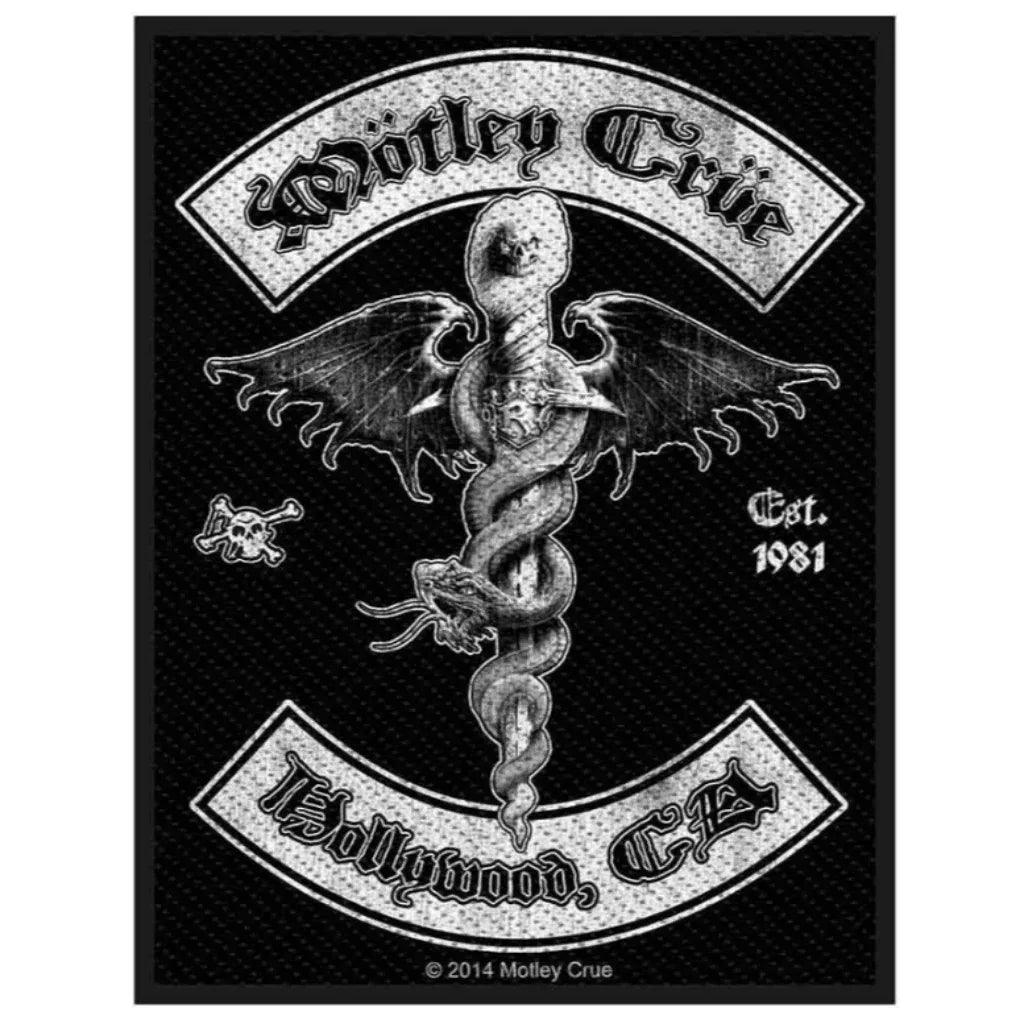 Motley-Crue-Aufnaeher-Patch-Hollywood - Totenkopf.com
