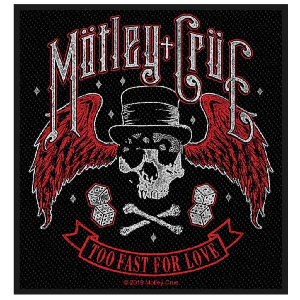 Motley-Crue-Aufnaeher-Patch-Too-Fast-For-Love - Totenkopf.com